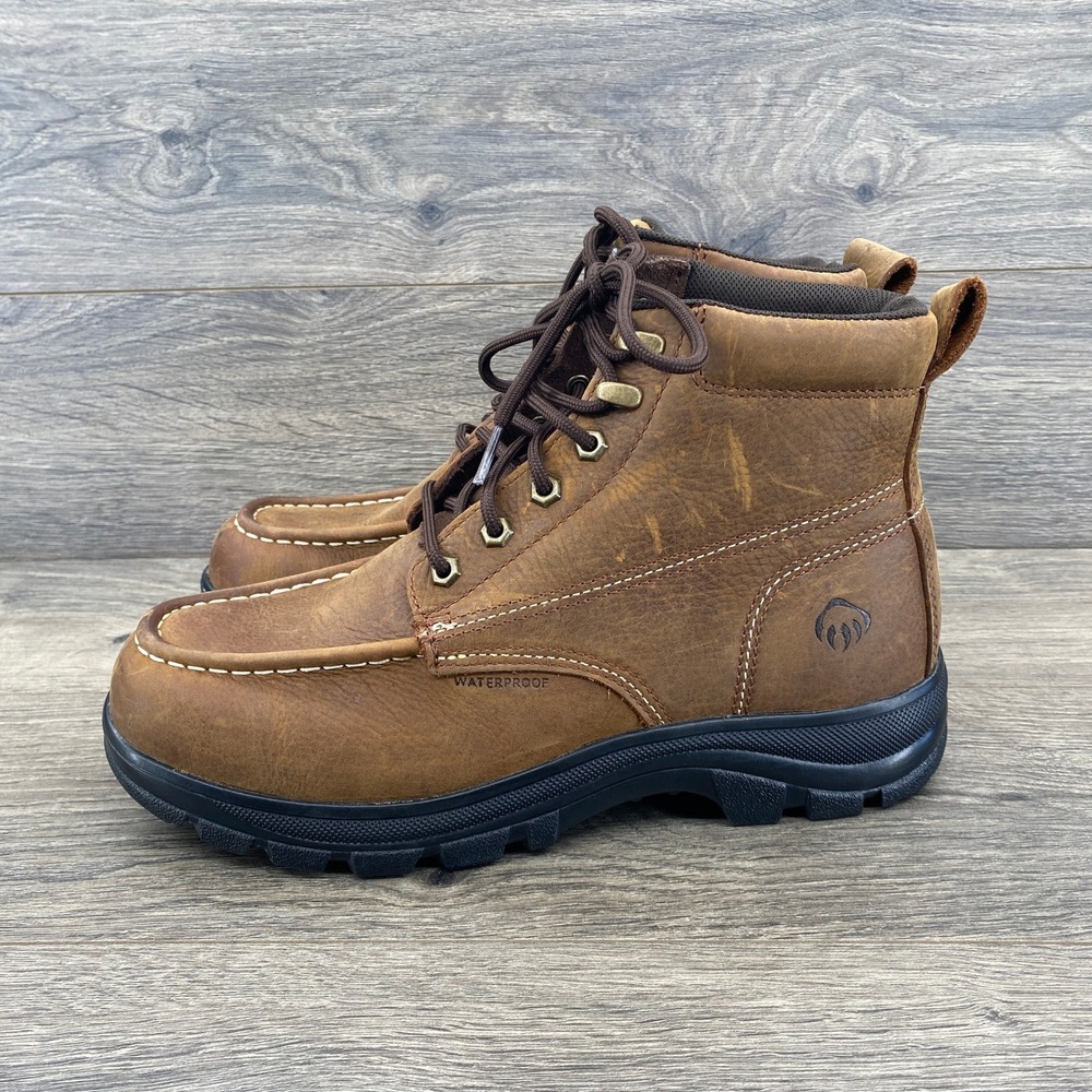 Wolverine Work Boots Mens 10M Brown Waterproof Leather Moc Toe W250032